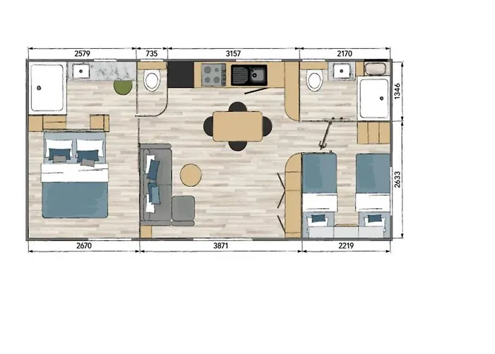 شاليه Sagittaire Mobile 4 People *